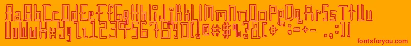 フォントGunther – オレンジの背景に赤い文字