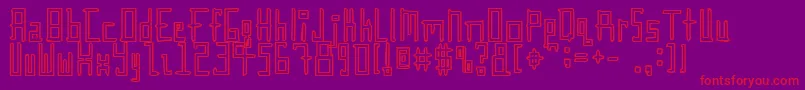 Gunther Font – Red Fonts on Purple Background