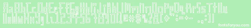 Gunther Font – White Fonts on Green Background