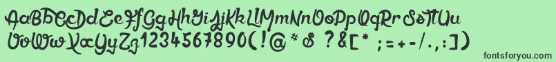 Ethercutepoison Font – Black Fonts on Green Background
