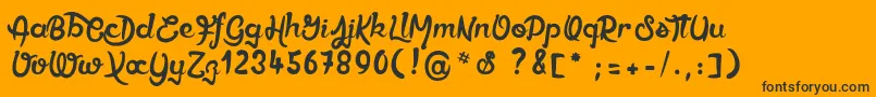 Ethercutepoison Font – Black Fonts on Orange Background
