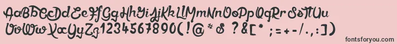 Ethercutepoison Font – Black Fonts on Pink Background