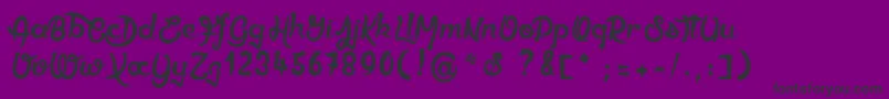 Ethercutepoison Font – Black Fonts on Purple Background