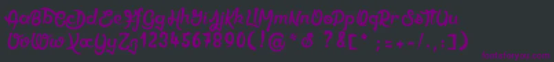 Ethercutepoison Font – Purple Fonts on Black Background