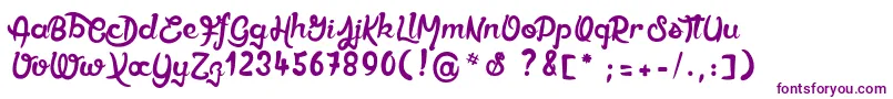 Ethercutepoison-fontti – violetit fontit valkoisella taustalla