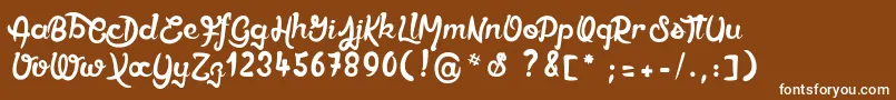 Ethercutepoison Font – White Fonts on Brown Background