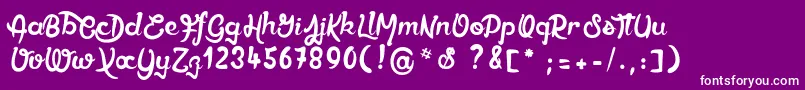Ethercutepoison Font – White Fonts on Purple Background