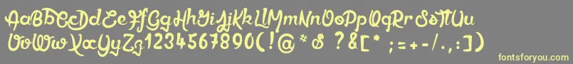 Ethercutepoison Font – Yellow Fonts on Gray Background