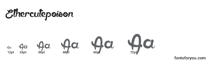 Ethercutepoison Font Sizes