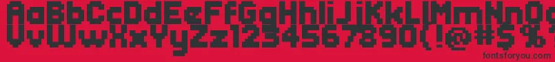 フォントHeader0865 – 赤い背景に黒い文字