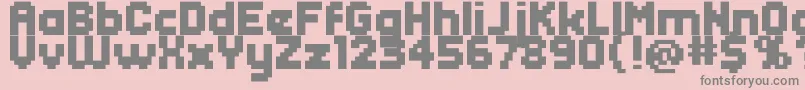 Czcionka Header0865 – szare czcionki na różowym tle