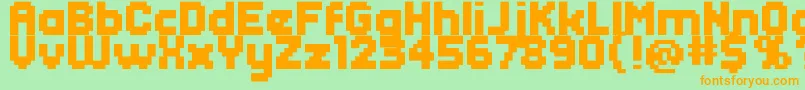 Header0865 Font – Orange Fonts on Green Background