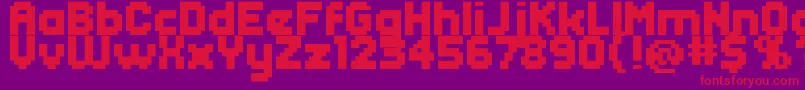 Header0865 Font – Red Fonts on Purple Background