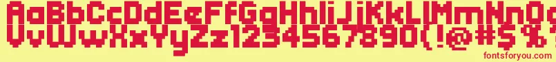 Weitere Informationen zur Header0865-Schriftart Header0865-Schriftart – Rote Schriften auf gelbem Hintergrund