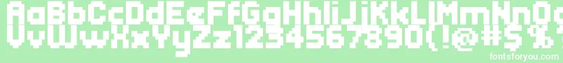 フォントHeader0865 – 緑の背景に白い文字