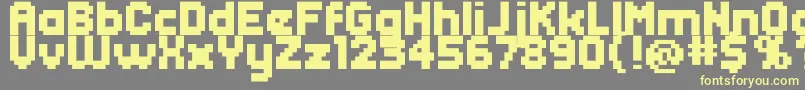 Header0865 Font – Yellow Fonts on Gray Background