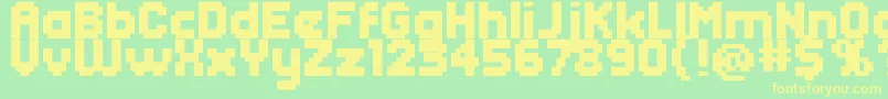 Header0865 Font – Yellow Fonts on Green Background