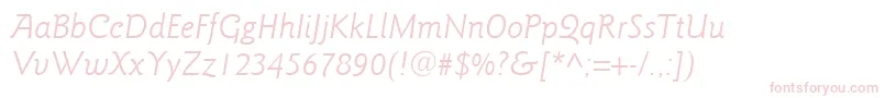 ItcGoudySansLtBookItalic Font – Pink Fonts