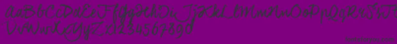 CoalhandlukeTrial Font – Black Fonts on Purple Background