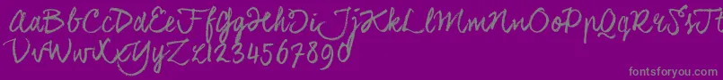 CoalhandlukeTrial-Schriftart – Graue Schriften auf violettem Hintergrund