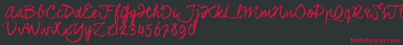 CoalhandlukeTrial Font – Red Fonts on Black Background