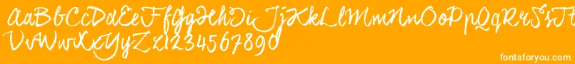 CoalhandlukeTrial Font – White Fonts on Orange Background