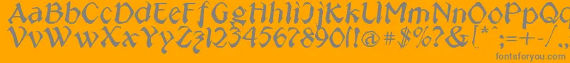 PublicUtilityJeepney Font – Gray Fonts on Orange Background