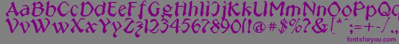 PublicUtilityJeepney Font – Purple Fonts on Gray Background