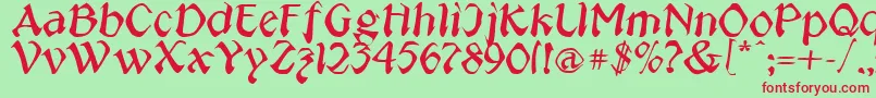 PublicUtilityJeepney Font – Red Fonts on Green Background