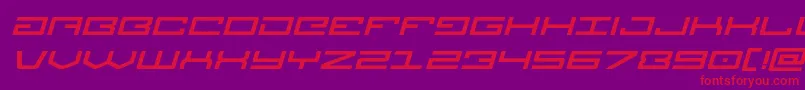 Legionexpandital Font – Red Fonts on Purple Background