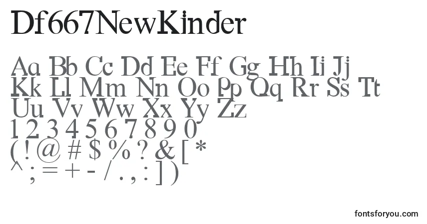 Df667NewKinderフォント–アルファベット、数字、特殊文字