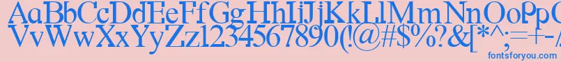 Df667NewKinder Font – Blue Fonts on Pink Background