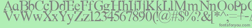 Df667NewKinder Font – Gray Fonts on Green Background