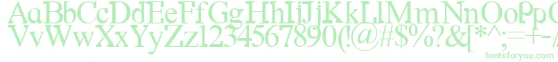 Df667NewKinder Font – Green Fonts on White Background