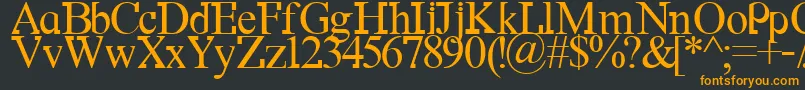 Df667NewKinder Font – Orange Fonts on Black Background