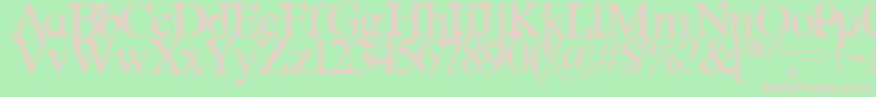 Df667NewKinder Font – Pink Fonts on Green Background