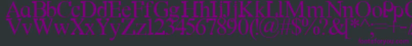 Df667NewKinder Font – Purple Fonts on Black Background