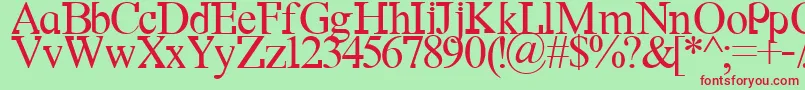 Df667NewKinder Font – Red Fonts on Green Background
