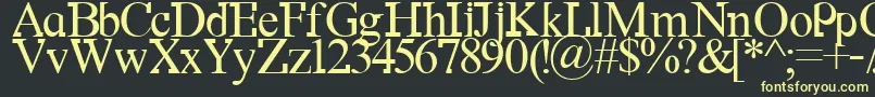 Df667NewKinder Font – Yellow Fonts on Black Background