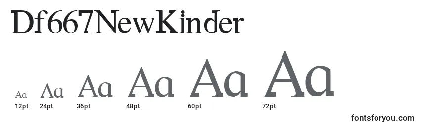 Df667NewKinder Font Sizes