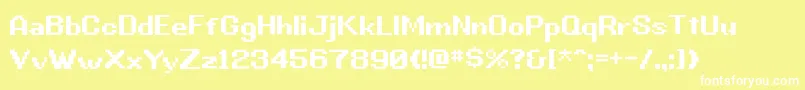 Gbb ffy Font – White Fonts on Yellow Background