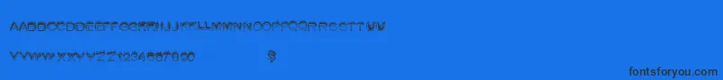 Summerfire Font – Black Fonts on Blue Background