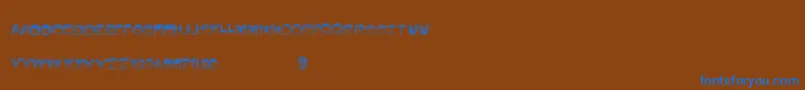 Summerfire Font – Blue Fonts on Brown Background
