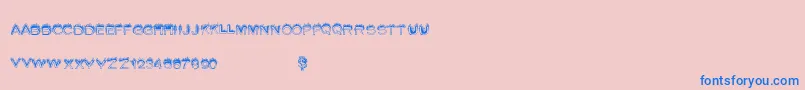 Summerfire Font – Blue Fonts on Pink Background