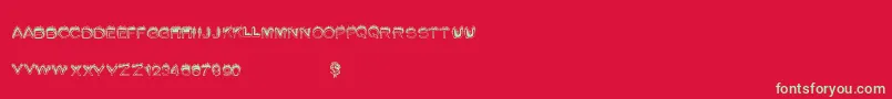 Summerfire Font – Green Fonts on Red Background
