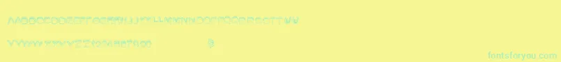 Summerfire Font – Green Fonts on Yellow Background