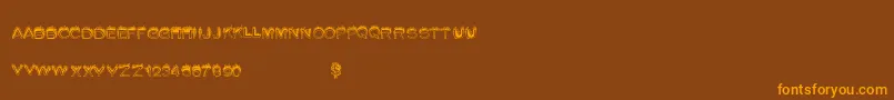 Summerfire Font – Orange Fonts on Brown Background