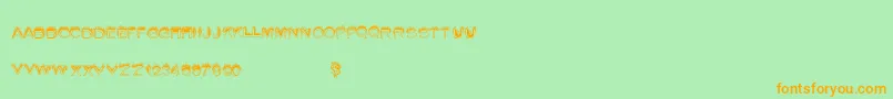 Summerfire Font – Orange Fonts on Green Background