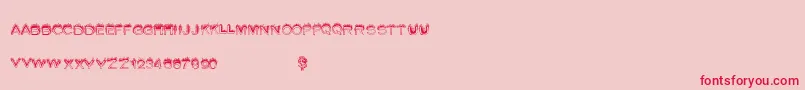 Summerfire-Schriftart – Rote Schriften auf rosa Hintergrund