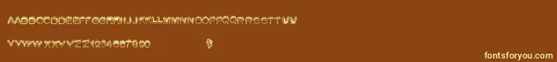 Summerfire Font – Yellow Fonts on Brown Background